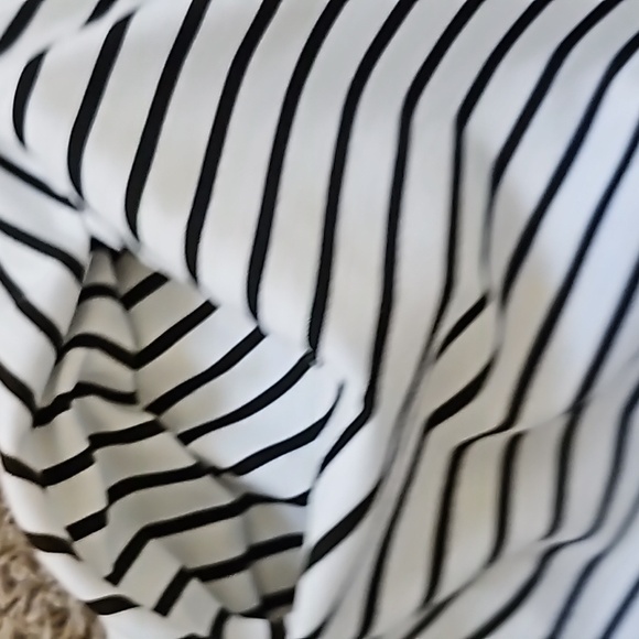 Nicole Miller Dress Striped Sleeveless Fit and Flare Small Black & White Pockets - Picture 4 of 5